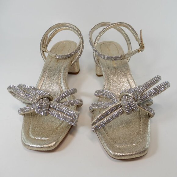 Loeffler Randall Mikel Bow Sandals Size 6 Crystal Rhinestone Embellished NEW - Picture 6 of 16